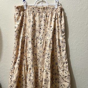 Floral Tiered Maxi Skirt